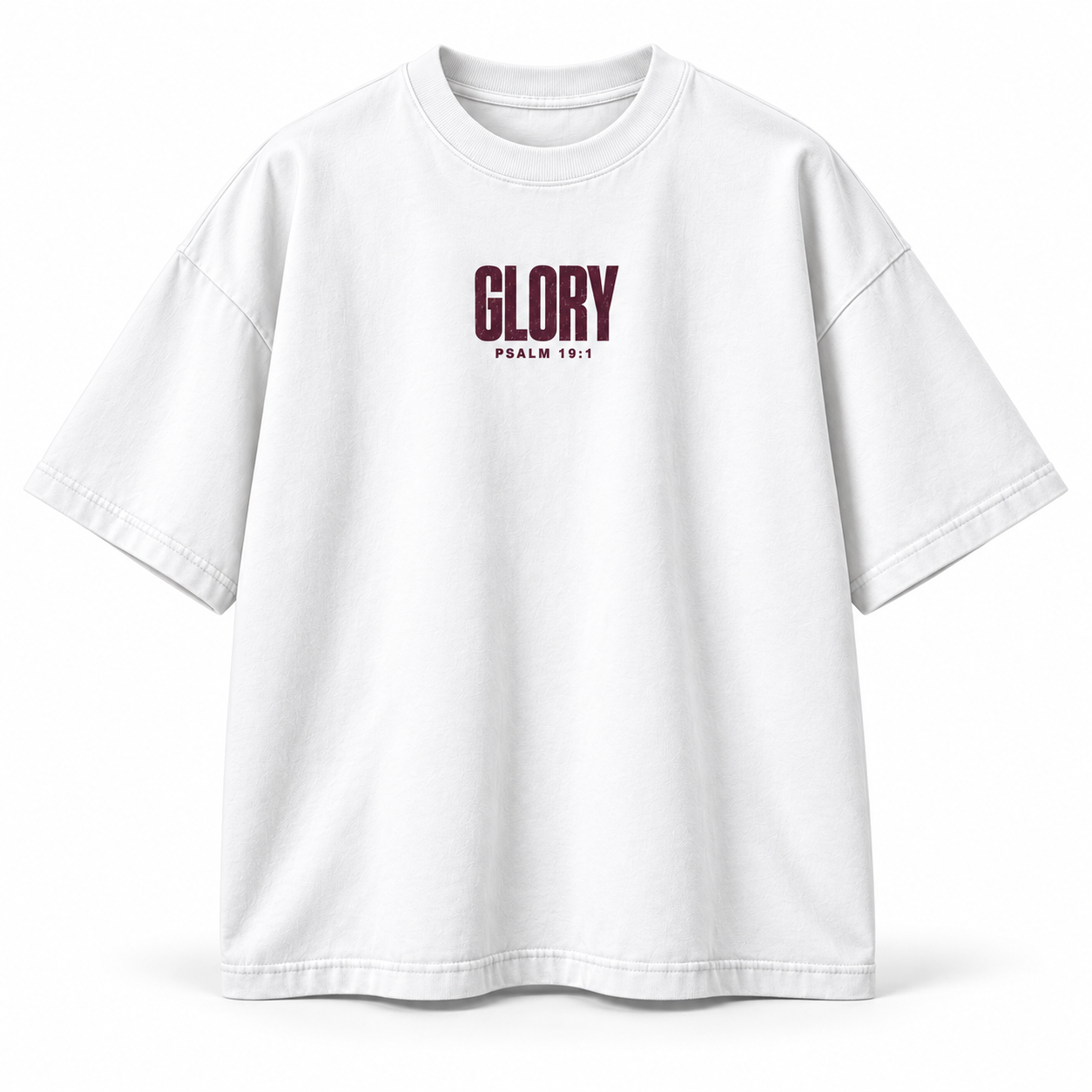 Glory Of God Oversized T Shirt White Front